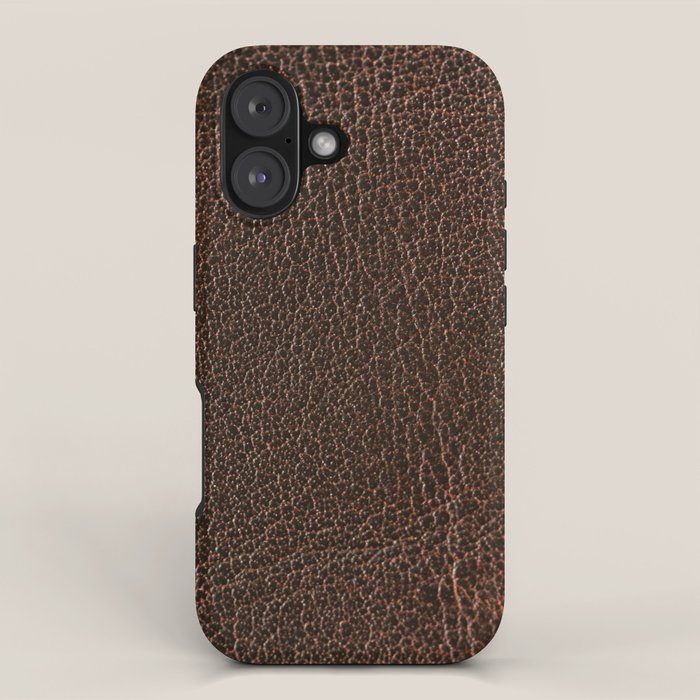 Brown leather iPhone Case Gallery Image 1