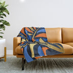 Tropical Leaf Decor Throw Blanket Gallery Image 1