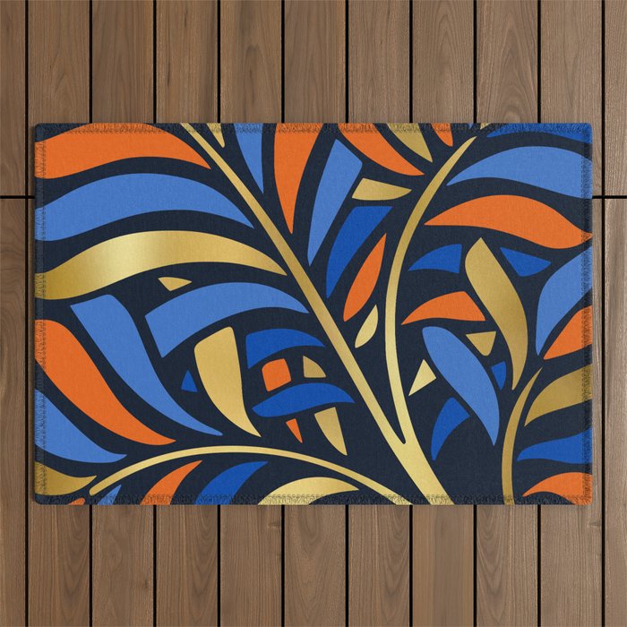 Tropical Leaf Decor Outdoor Rug Gallery Image 1