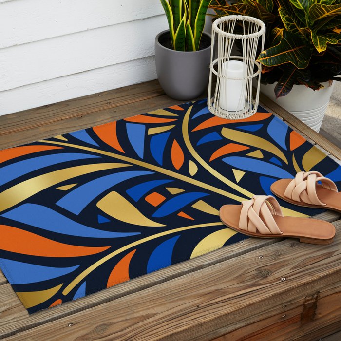 Tropical Leaf Decor Outdoor Rug Gallery Image 2