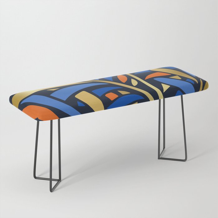 Tropical Leaf Decor Bench Gallery Image 1