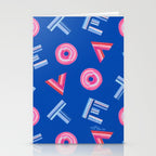 Cast Your Vote | Hand-Lettered Pattern in Blue Stationery Card Gallery Image 2
