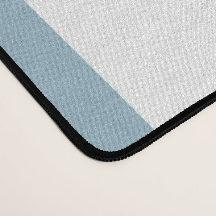 Large Baby Blue and White Vertical Cabana Tent Stripes Desk Mat Gallery Image 4