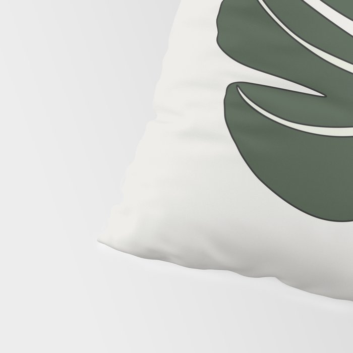 Split Philodendron Leaf Illustration Pillow Sham Gallery Image 4
