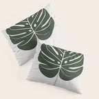 Split Philodendron Leaf Illustration Pillow Sham Gallery Image 3