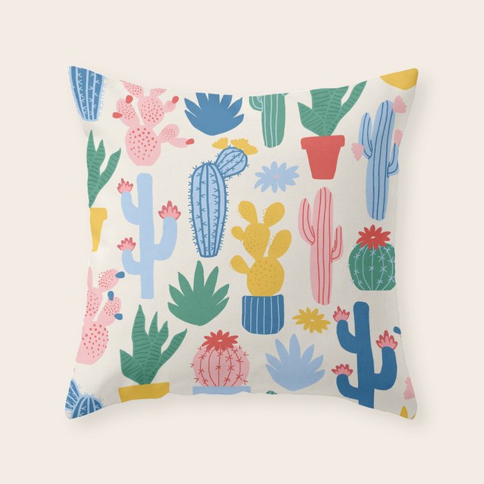 Cactus Garden - primary Throw Pillow Gallery Image 6