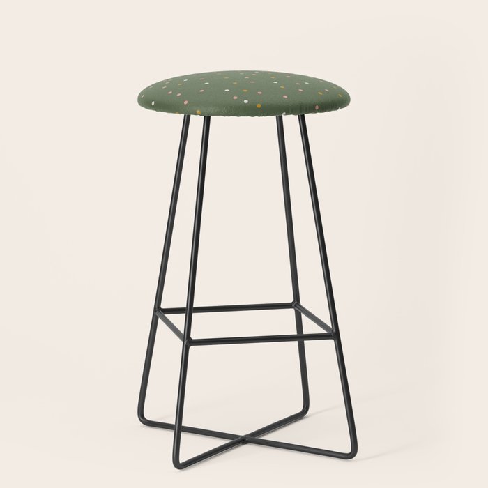 Confetti Pink Gold Cream On Muted Green Stool Gallery Image 1