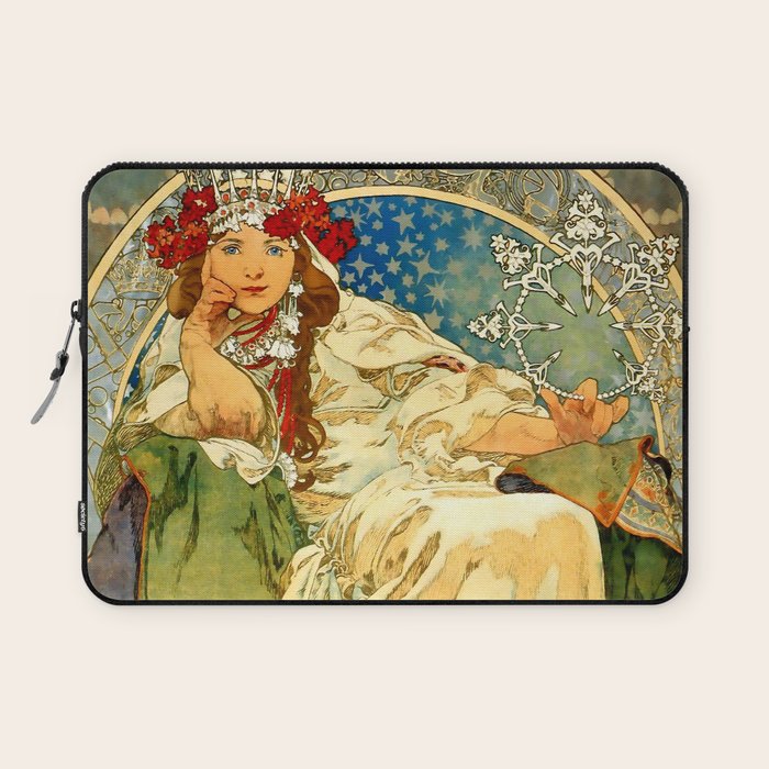 Alphonse Mucha  "Princess Hyacinth" Laptop Sleeve Gallery Image 1