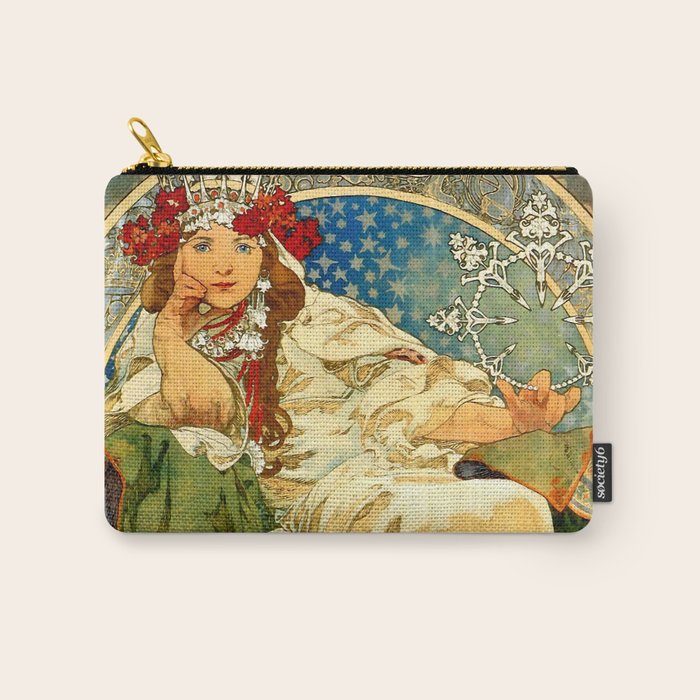 Alphonse Mucha  "Princess Hyacinth" Carry All Pouch Gallery Image 1
