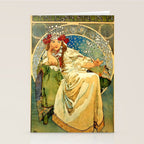 Alphonse Mucha  "Princess Hyacinth" Stationery Card Gallery Image 2