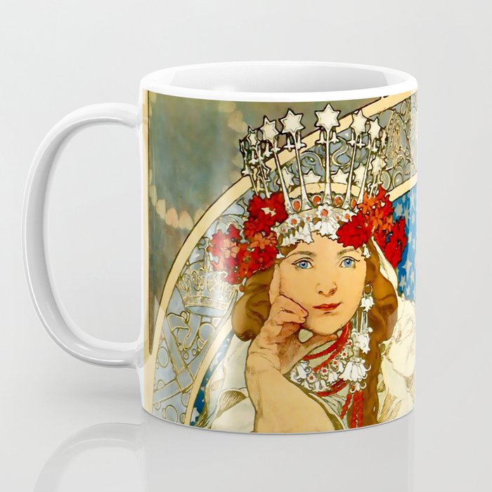 Alphonse Mucha  "Princess Hyacinth" Coffee Mug Gallery Image 3