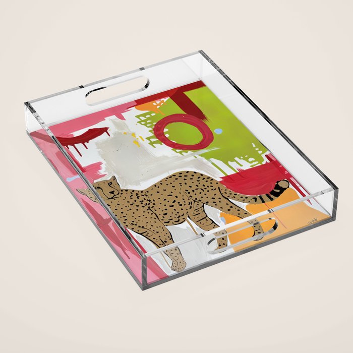 Costal Cheetah  Acrylic Tray Gallery Image 1
