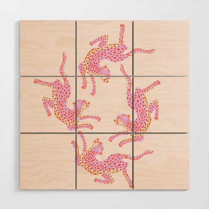 Just pink jungle life Wood Wall Art Gallery Image 1