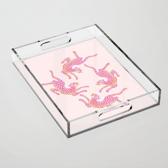 Just pink jungle life Acrylic Tray Gallery Image 1