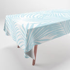Pastel blue modern simple tropical palm tree Tablecloth Gallery Image 1