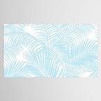 Pastel blue modern simple tropical palm tree Tablecloth Gallery Image 2