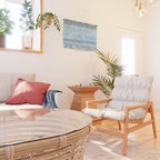 Pastel blue modern simple tropical palm tree Wall Hanging Gallery Image 2