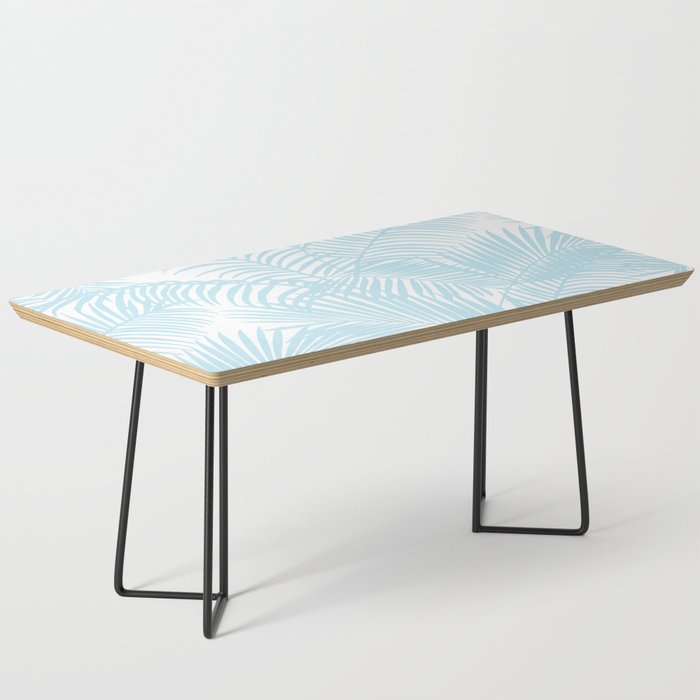 Pastel blue modern simple tropical palm tree Coffee Table Gallery Image 1