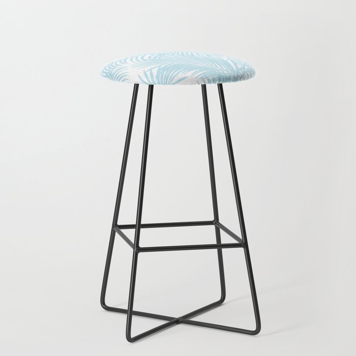 Pastel blue modern simple tropical palm tree Stool Gallery Image 1