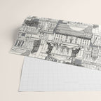 Washington DC toile gray Wrapping Paper Gallery Image 2