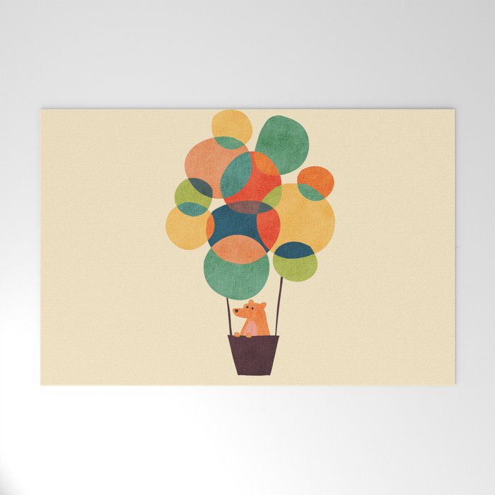 Whimsical Hot Air Balloon Welcome Mat Gallery Image 1