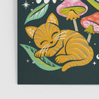 Kittens & Shrooms - Rainbow on Teal Poster Gallery Image 3