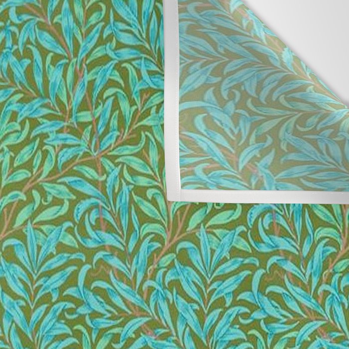 William Morris Vintage Willow Bough Turquoise Olive Wall Tapestry Gallery Image 3