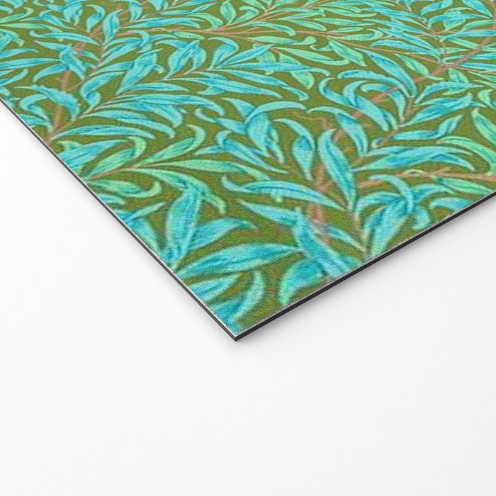 William Morris Vintage Willow Bough Turquoise Olive Welcome Mat Gallery Image 2