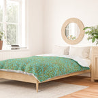 William Morris Vintage Willow Bough Turquoise Olive Duvet Cover Gallery Image 2