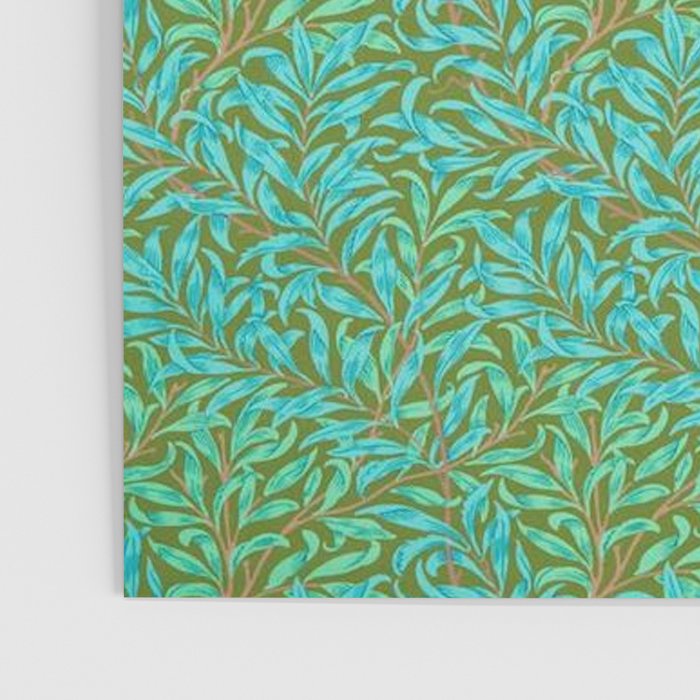 William Morris Vintage Willow Bough Turquoise Olive Poster Gallery Image 3