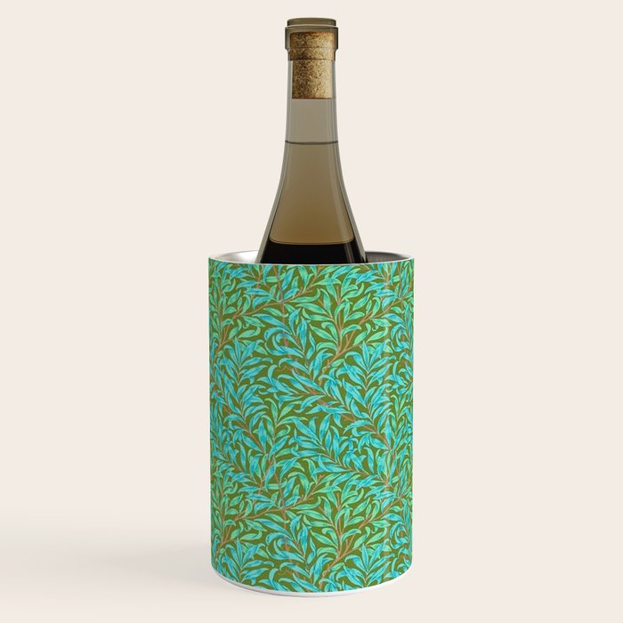 William Morris Vintage Willow Bough Turquoise Olive Wine Chiller Gallery Image 3