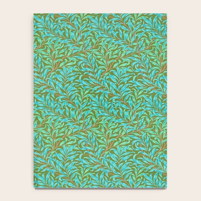William Morris Vintage Willow Bough Turquoise Olive Notebook Gallery Image 4
