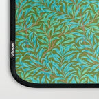 William Morris Vintage Willow Bough Turquoise Olive Laptop Sleeve Gallery Image 3