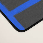 Cobalt Blue Grid over Charcoal Black Desk Mat Gallery Image 4