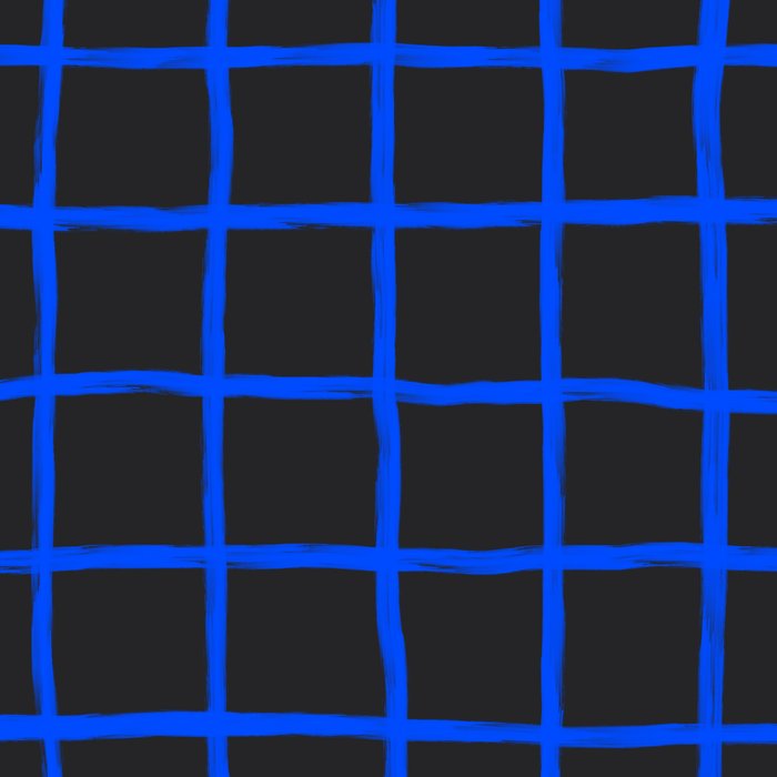 Cobalt Blue Grid over Charcoal Black Coffee Mug Gallery Image 2