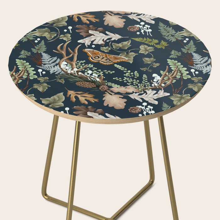 Bohemian leafy forest at night Side Table Gallery Image 2