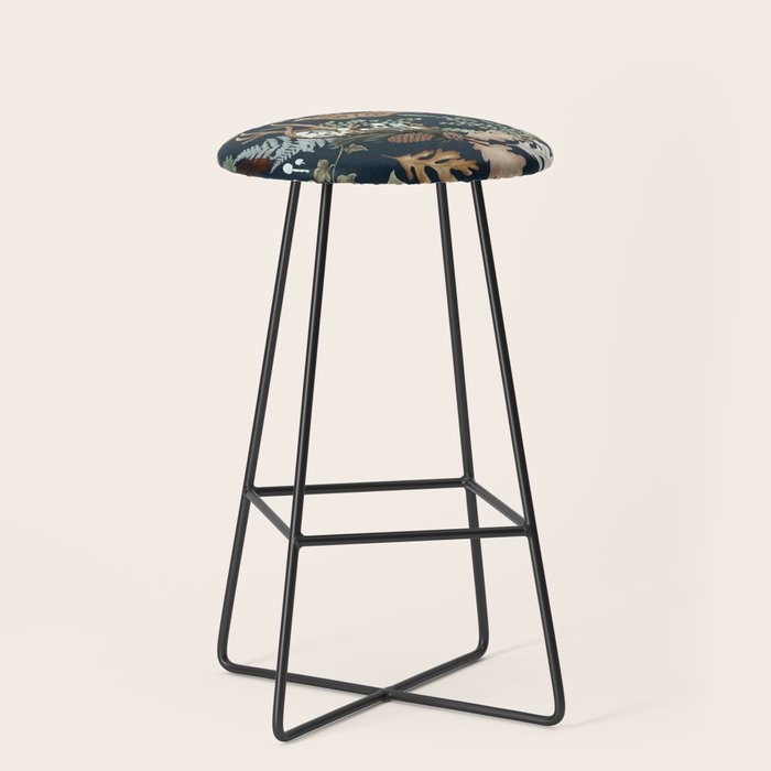 Bohemian leafy forest at night Stool Gallery Image 1