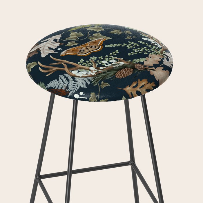 Bohemian leafy forest at night Stool Gallery Image 2