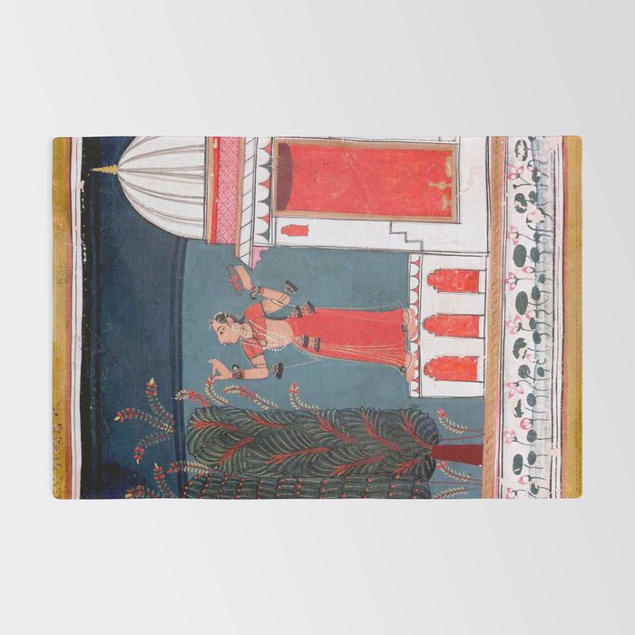 Gauri Ragini Mughal Indian Painting Illustration Rug Gallery Image 2