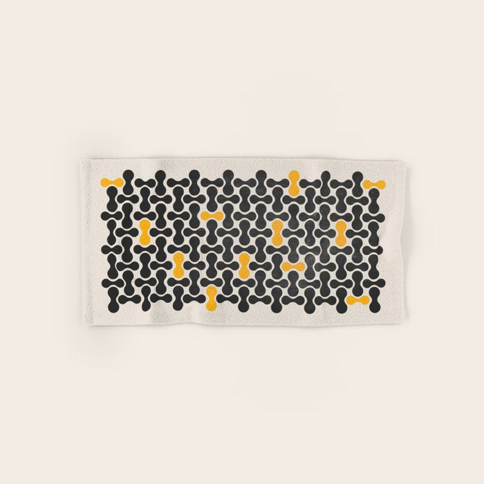 Abstract Mid-Century Pattern Bath Towel Gallery Image 1