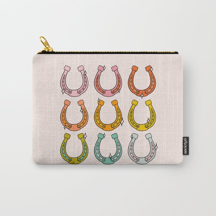 Rainbow Horseshoe Carry All Pouch Gallery Image 1