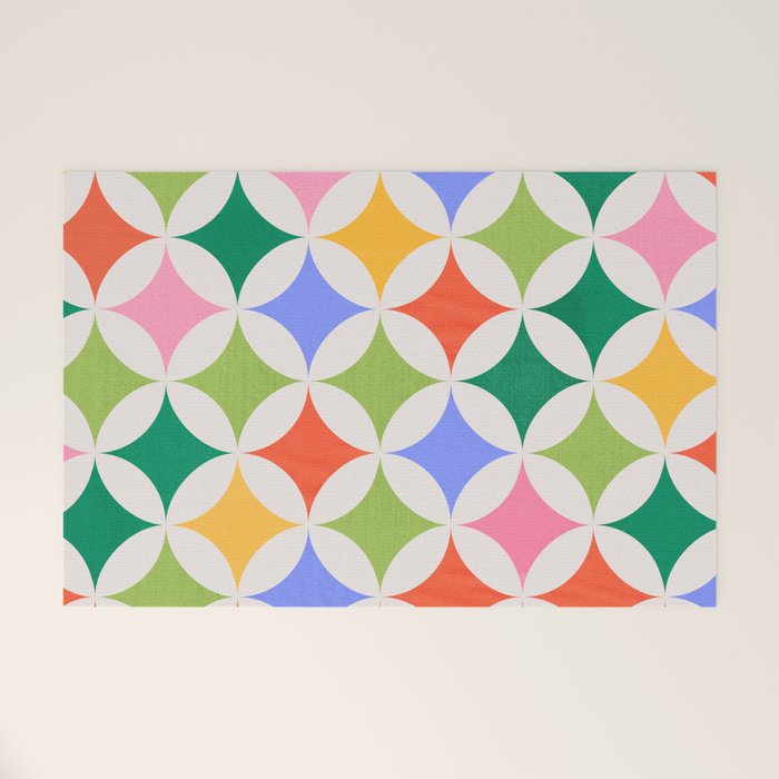 Festive Geometry Pattern Welcome Mat Gallery Image 1