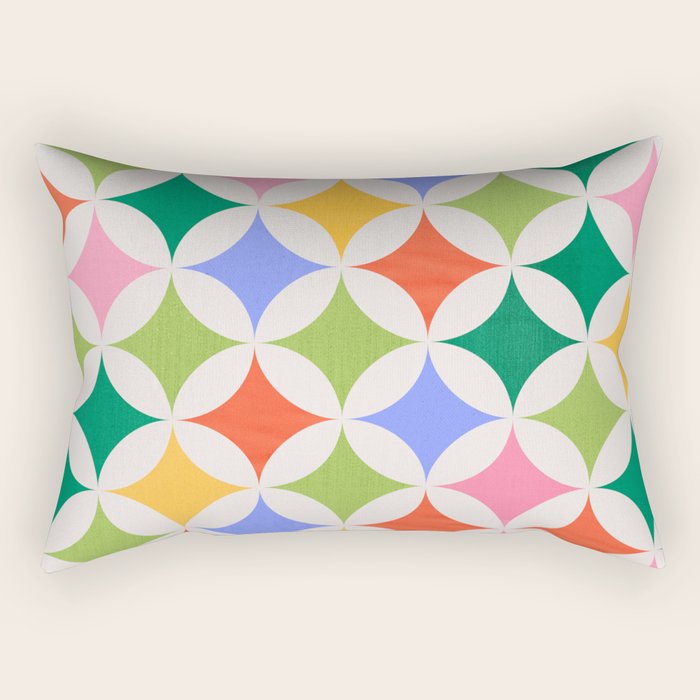 Festive Geometry Pattern Rectangular Pillow Gallery Image 1