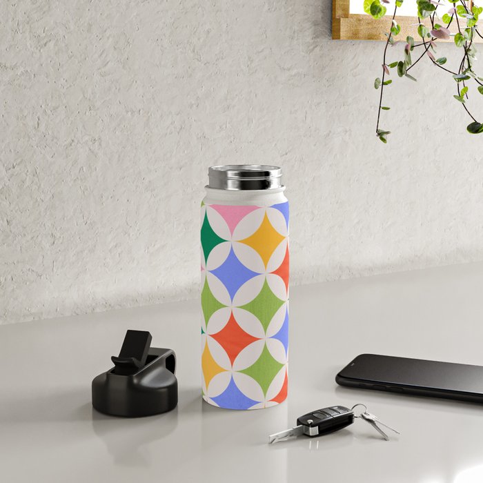 Festive Geometry Pattern Water Bottle Gallery Image 4