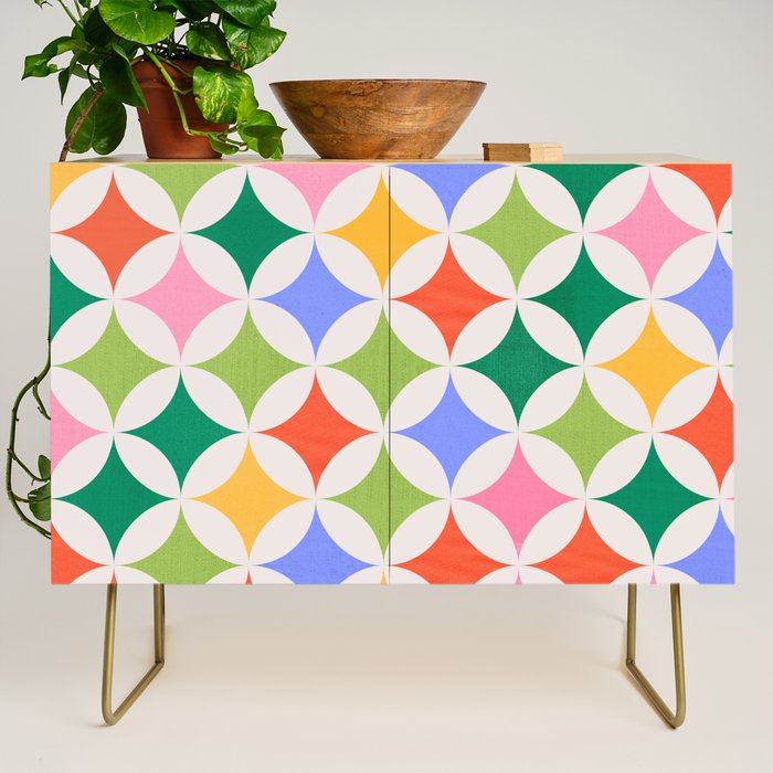 Festive Geometry Pattern Credenza Gallery Image 1