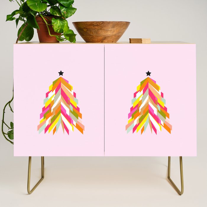Rainbow Christmas Tree Credenza Gallery Image 1