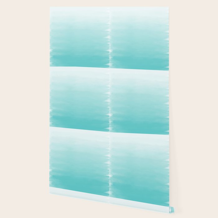 Modern teal watercolor gradient ombre brushstrokes pattern Wallpaper Gallery Image 2