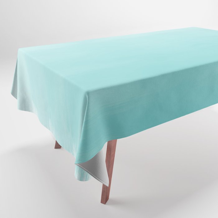 Modern teal watercolor gradient ombre brushstrokes pattern Tablecloth Gallery Image 1