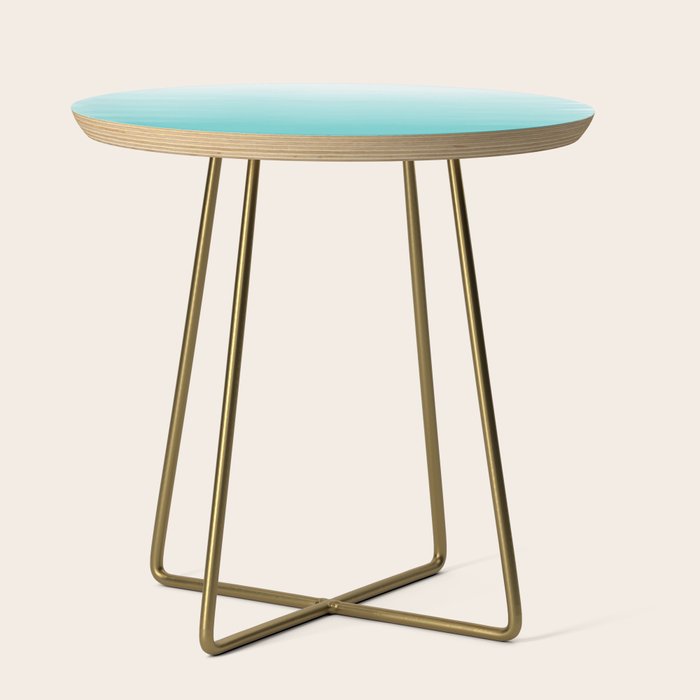 Modern teal watercolor gradient ombre brushstrokes pattern Side Table Gallery Image 1
