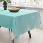 Modern teal watercolor gradient ombre brushstrokes pattern Tablecloth Gallery Image 3